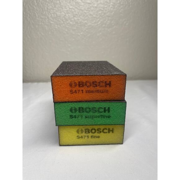 Bosch Polishing Sponge Set 3-Pack Orange Yellow Green - Picture 2 of 5